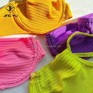 High Quality Swimwear Textured Fabric Swimwear Custom <b>Print</b> Pattern Bikini Set 2024 Summer Brazilian Thong Bikini Manufacturer - Product Image 2