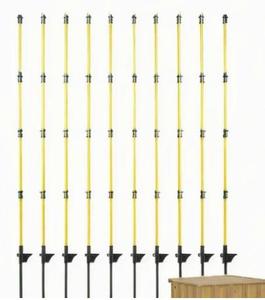 Poste de Cerca Eléctrica para Granja de Fibra de Vidrio, Resistente al Agua y a los Rayos UV, Color Amarillo - Product Image 1