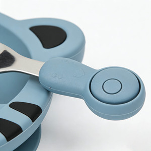 Assiettes antidérapantes pour tout-petits, divisées, incassables, avec ventouse, 100% silicone de qualité alimentaire, ensemble de sevrage - Product Image 5