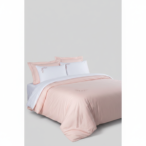 Juego de Funda Nórdica Doble de Satén Rosa Melinda Cotton Box Elite, Edredón Bordado con 7 Piezas de Diseño Sólido para Uso Doméstico - Product Image 2