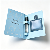 Carte d'emballage pour échantillons de parfum personnalisés en gros à faible MOQ, 1ml 2ml, pour femmes, idéale pour les cadeaux
