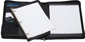 Premium Quality Leather Briefcase Conference Folder for Men and Women with A4 Document Holder and <b>Writing</b> <b>Pad</b> for Sale - Product Image 5