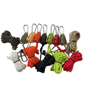 Corde de camping en nylon de 4 mm réglable avec mousquetons pour la mise en place de tentes de camping - Product Image 2