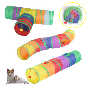 공을 가진 고양이 터널 텐트 애완 동물 터널 외부 대화 형 접이식 고양이 장난감 - Product Image 1