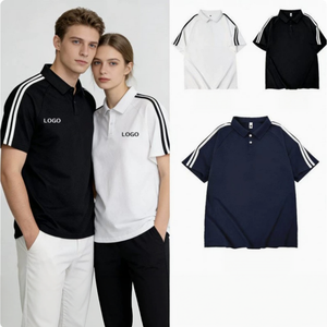 Polo de Algodón Blanco de Manga Corta para Hombre, Color Sólido, Estilo Casual, Tejido Transpirable, Corte Regular - Product Image 2