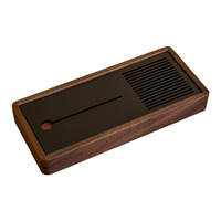 Plateau à thé en noyer, nouveau style chinois, petite table à thé rectangulaire avec réservoir d'eau, pour salle de thé, double usage (sec et vapeur), avec rideau en bambou