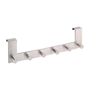 Appendiabiti personalizzato sopra la <span class=keywords><strong>porta</strong></span> 6 <span class=keywords><strong>ganci</strong></span> appendiabiti cappello <span class=keywords><strong>accappatoio</strong></span> vite <span class=keywords><strong>porta</strong></span> asciugamani in acciaio inossidabile - Product Image 1