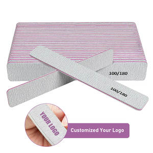 Zebra White Double-sided Emery Board Manicure Art Tools Nail File Set 80 100 150 180 Grit Nail File