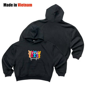 Sudadera con Capucha de Punto con Cuello Redondo y Estampado de Dibujos Animados Personalizado, Logotipo Bordado, Algodón Grueso, Resistente al Viento, Talla Grande - Product Image 1