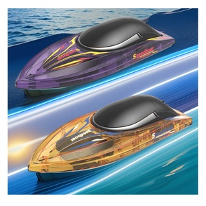 <span class=keywords><strong>Bateau</strong></span> <span class=keywords><strong>télécommandé</strong></span> KK NEW haute vitesse 2,4G avec lumières clignotantes, 10 km/h, étanche, rechargeable, 6 canaux, portée de 50 à 60 m, <span class=keywords><strong>meilleur</strong></span> jouet de piscine électrique - Product Image 4