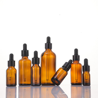 Usine directe 5ml 10ml 15ml 20ml 30ml 50ml 100ml flacon compte-gouttes en verre d'huile essentielle ambre impression de logo personnalisé