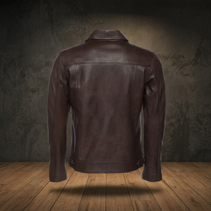 Chaqueta de Cuero Clásica para Hombre, Estilo Motero, con Cuello Alto, de Primera Calidad, Proveedor Mayorista, Mejor Precio - Product Image 3