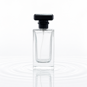 Premium Empty Clear <b>Glass</b> Rectangular Shape Black Cap Fine Mist <b>Pump</b> Luxury Beauty Packaging <b>Glass</b> Perfume <b>Bottle</b> - Product Image 2