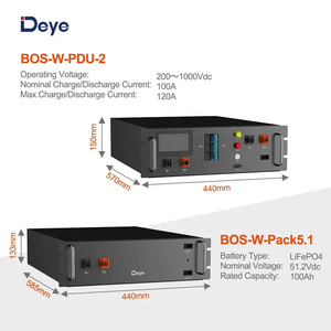 Système d'énergie solaire Deye BOS-W au prix d'usine, 5 kWh, 25 kWh, 40 kWh, 60 kWh, 87 kWh, batterie au lithium LiFePO4 commerciale 51,2 V - Product Image 4
