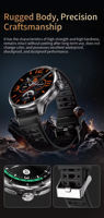 Montre connectée Android 5G HYK H100 avec carte SIM, écran AMOLED, étanche IP67, autonomie de 4 jours, positionnement GPS, appels vidéo, musique