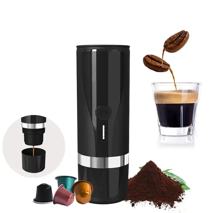 Wireless Capsule Coffee Maker Aluminum Coffee Machine Durable CE-EMC Certificate Mini Portable Heated Itself Coffee Machine