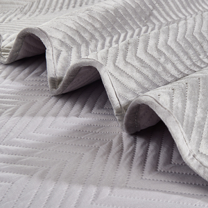 Couvre-<span class=keywords><strong>lit</strong></span> <span class=keywords><strong>matelassé</strong></span> en <span class=keywords><strong>velours</strong></span> ultra doux gaufré à ultrasons Ensemble de couette de qualité supérieure Literie de luxe - Product Image 4