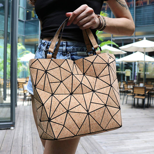 Borsa di sughero di tote della natura del modello geometrico di vendita caldo della borsa di nuovo disegno di modo per le <span class=keywords><strong>donne</strong></span> - Product Image 2