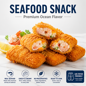 Rollo <span class=keywords><strong>de</strong></span> Mariscos con Queso Prefrito y Congelado |   Rollitos <span class=keywords><strong>de</strong></span> Camarón Crujientes Empanizados, Exportación <span class=keywords><strong>de</strong></span> Camarones al por Mayor - Product Image 1