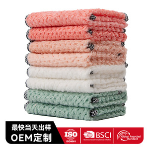 ผ้าเช็ดจานลายสับปะรด สีชมพู สีเขียว สีส้ม สีขาว ผ้าทำความสะอาดกันน้ำมันสำหรับหม้อและกระทะ MTMB 102A - Product Image 4
