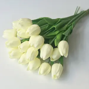 सबसे अच्छा बेचने शादी सजावटी पु रियल टच फूल कृत्रिम गुलदस्ता सफेद कृत्रिम फूल
