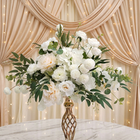 Décorations de mariage de style européen : fleurs artificielles en soie, centres de table, décors de scène, marqueurs d'allée, présentoirs décoratifs