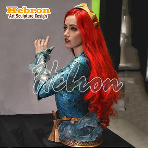 Nueva Escultura de Resina de Diseño, Busto de Mera con Cabello Rojo, Estatua de Tamaño Real del Superhéroe <span class=keywords><strong>Aquaman</strong></span> para Colección - Product Image 5
