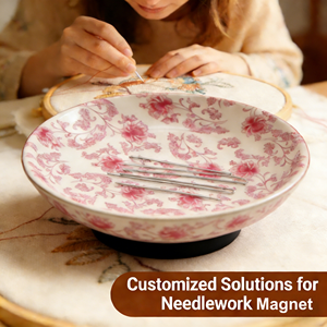 Ciotola Magnetica per Lavori di Precisione da 4 Pollici, Piastra Metallica Magnetica con Magnete Laterale, Ciotola Magnetica per Ricamo - Product Image 4