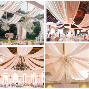 Tissu de draperie de <span class=keywords><strong>mariage</strong></span> en mousseline blanche, rideau de plafond, draperie de décoration pour fête de <span class=keywords><strong>mariage</strong></span> - Product Image 6