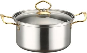 Home Kitchen Cookware <b>Sets</b> 10-Piece Basic Modern Eco-Friendly Stainless Steel Soup Stock <b>Pots</b> Glass + Silicone Covers Gas <b>Pot</b> - Product Image 4