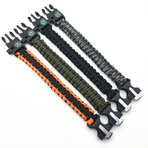 Outdoor Survival Multifunction Tool High Quality Flint Fire Starter Adjustable Paracord Survival <b>Bracelet</b> With Knife - Product Image 4
