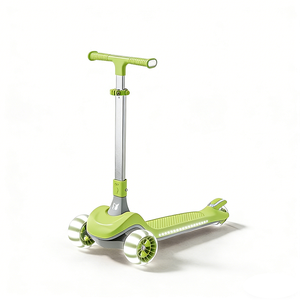 Trottinettes <span class=keywords><strong>électrique</strong></span>s pour enfants à 3 roues avec hauteur réglable, trottinette pliable avec roues lumineuses - Product Image 4