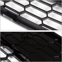 Grille inférieure du pare-chocs avant 3 pièces compatible avec Ford Focus S/SE 2012-2014, grille de pare-chocs avant en nid d'abeille