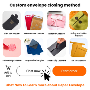 Biểu Tượng Tùy Chỉnh In Ấn Quà Tặng Giấy Phong Bì Bao Bì Tái Chế Nhỏ <span class=keywords><strong>Kraft</strong></span> Phong Bì Với Logo In - Product Image 3