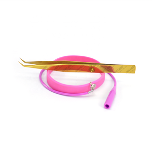 Pinzas de pestañas japonesas para extensiones, herramientas de pestañas, pinzas de punta de fibra, acero inoxidable japonés para un agarre perfecto - Product Image 2