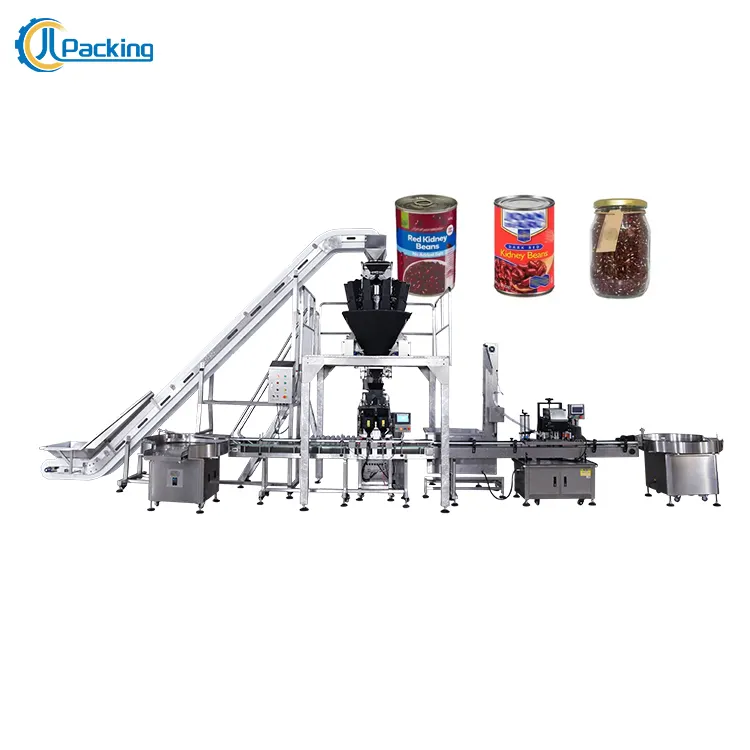 Automatic food granule kidney bean grain weight filling machine bottle jar tin can red beans filling machine