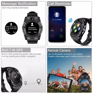 Reloj Inteligente V8 con Pantalla Táctil, Cámara, Ranura para Tarjeta SIM, Resistente al Agua, Reloj Deportivo Inteligente para Hombre - Product Image 3