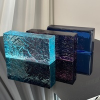 Briques de verre décoratives modernes de couleur unie, transparentes, colorées, durables pour murs architecturaux, salons, salles de bain, hôtels