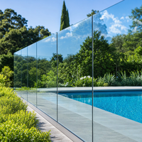 Panneaux de verre trempé laminé sans cadre, verre de sécurité transparent pour garde-corps de balcon, balustrade de terrasse, décoration industrielle de jardin