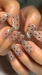 <span class=keywords><strong>Uñas</strong></span> Postizas Francesas con Micro Puntos, Línea de Sonrisa Blanca Clásica con Mini Puntos, Toque Fresco en el Clásico Francés - Product Image 4