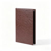 Porte-menu de restaurant en cuir PU personnalisé, couverture rigide, dossier de menu de café, porte-menu d'hôtel avec poches transparentes