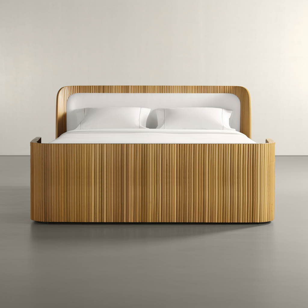 Luxury Newest Design Bedroom Furniture Bed Frame Commercial Queen Size Wooden Double Bed