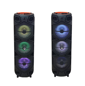 Portable Wireless Professional Rechargeable <b>DJ</b> Karaoke <b>Sound</b> Box Trolley Remote Control Speakers RGB LED for Home Theatre <b>Party</b> - Product Image 4