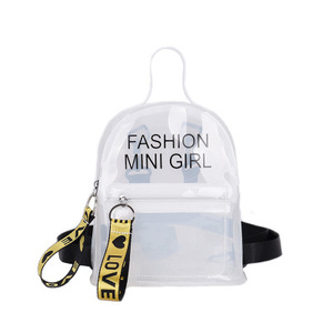 Girls clear Transparent Backpack Bookbags Pink, Designer Heavy Duty <strong>Back</strong> <strong>Pack</strong> Bag for <strong>Women</strong> - Product Image 1