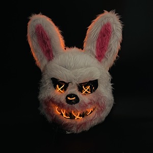 Maschera di Halloween con Effetto Terrificante, Viso Insanguinato Luminoso, Maschera di Coniglio per Halloween, Maschera LED di Halloween - Product Image 3