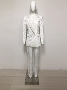 SR2463 Hochwertiges Luxus-Mode-Set: Einfarbiger <span class=keywords><strong>Blazer</strong></span> & Sexy Transparente Paillettenhose, Elegante Damenkleidung, Lässiges 2-Teiliges Ensemble - Product Image 4