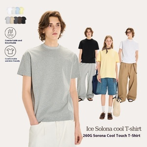 Camiseta de Manga Corta Solona de 240g, Estilo Americano, para Hombre y Mujer, Color Sólido, para Verano, 240 Gramos, para Serigrafía - Product Image 2