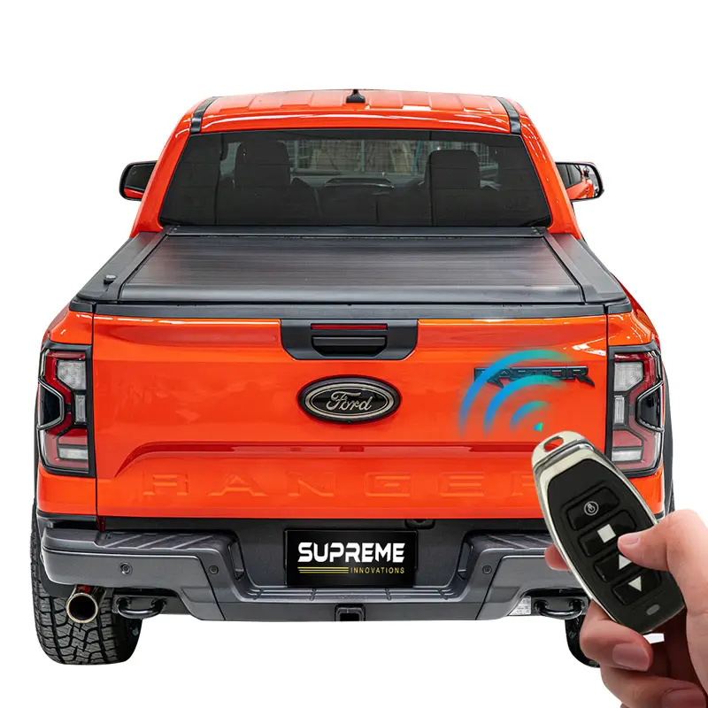 Zolionwil retráctil de aluminio Tonneau cubierta de cama cubierta de camioneta todoterreno para Ford Raptor