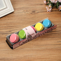 En plastique 6 coréenne style graisse macaron cadeau merch boîte 5 divisé cookie long dessert boîte
