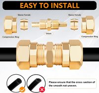 Kit de réparation d'assortiment de raccords de tuyauterie en nylon à compression DOT pour camion, raccords rapides de tuyauterie de 1/4\", 1/8\", 3/8\", 1/2\"